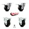 Service Caster 3.5 Inch Phenolic Swivel Top Plate Caster Lock Brakes 2 Rigid SCC, 2PK SCC-TTL20S3514-PHR-2-R-2 - alternate 5